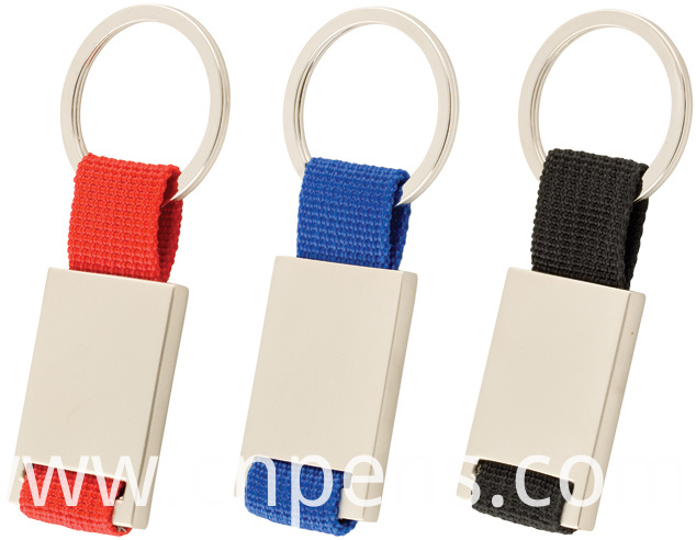 Wholesale Retail Imprint Color Company Logo Rectangle Cheap Keychain (F1367)